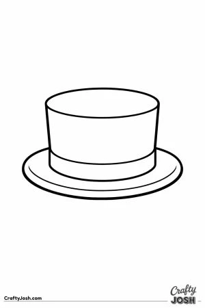 A top hat game token standing upright