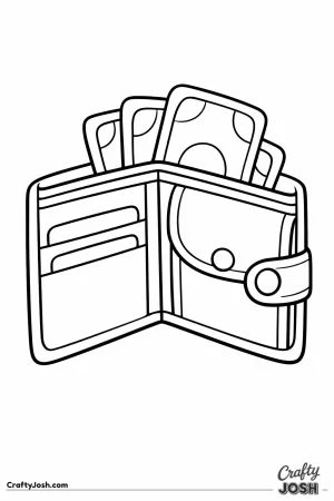An open wallet with play notes peeking out