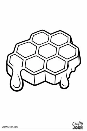 Big chunky piece of honeycomb with honey drips for toddlers