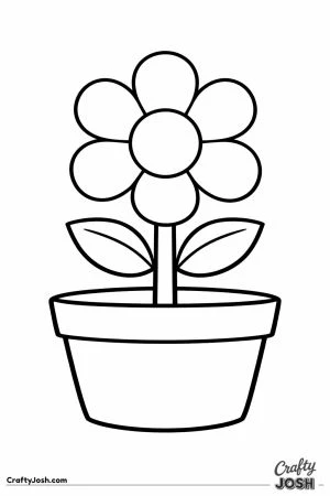 Big flower in pot toddler