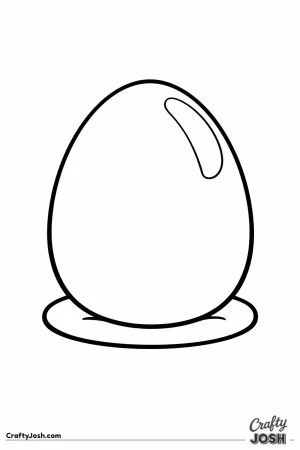 Big glossy game style pet egg with a shiny highlight on a base