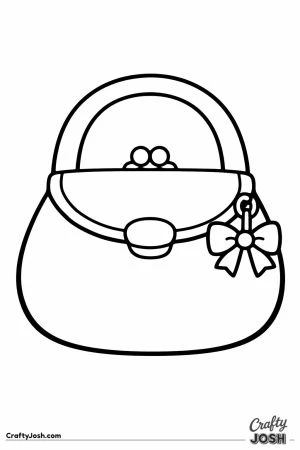 Big simple handbag with a bow charm for toddlers
