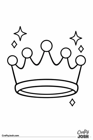 Big simple sparkly crown with round jewels for toddlers