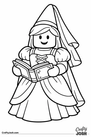 Blocky fashion doll avatar styled for a fairy tale theme