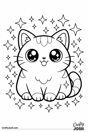 Chunky game pet cat shown as a shiny variant ringed with sparkles