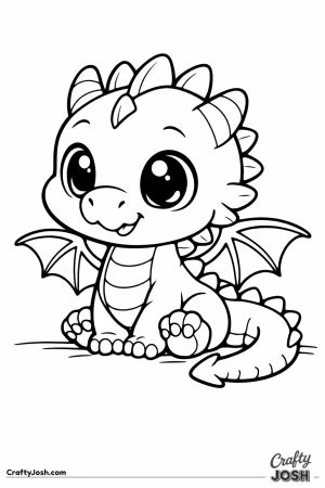 Chunky game style pet dragon with spread wings and rows of spikes