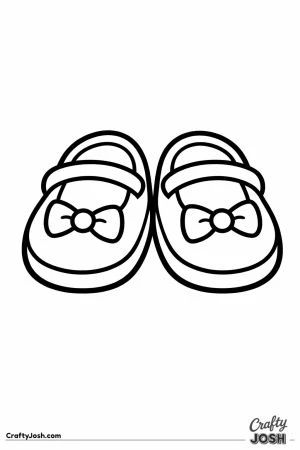Cute pair of party shoes with little bows for toddlers