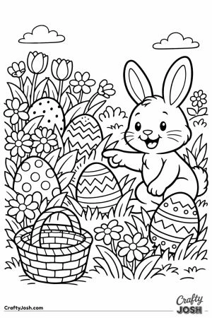 Easter egg hunt garden