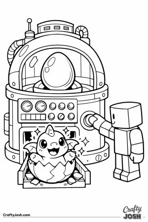 Egg hatching machine popping out a fresh chunky pet with sparkles