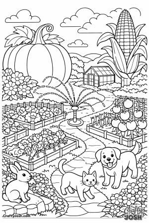 Elaborate dream garden scene