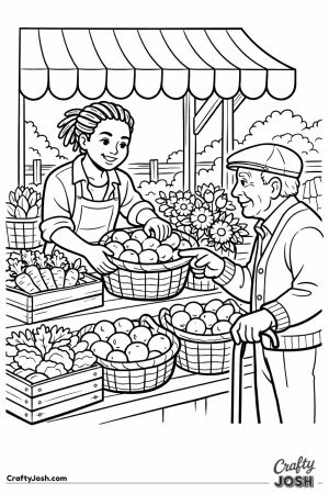 Garden farmers market stall