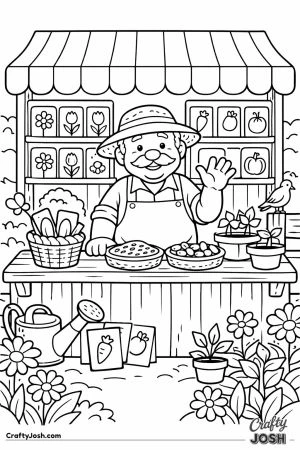 Garden seed shop stall
