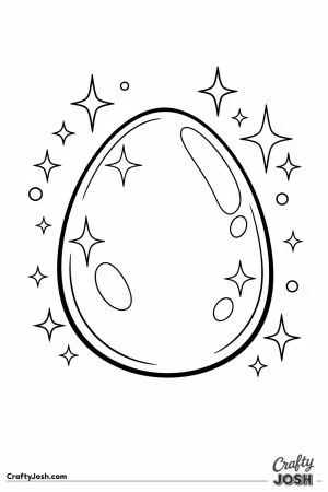 Glossy game pet egg shown as a shiny rare egg with star bursts
