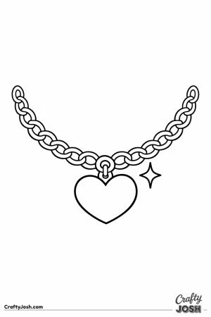 Pretty necklace with a heart pendant and a sparkle