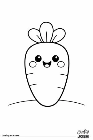 Smiling round carrot toddler