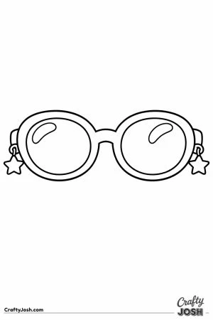 Stylish rounded sunglasses with little star charms
