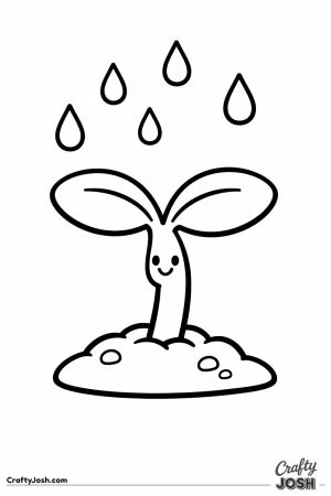 Tiny sprout with face toddler