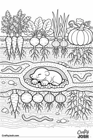 Underground garden cross section