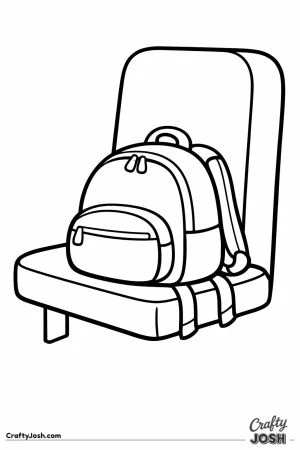 Backpack sitting alone on a school bus seat