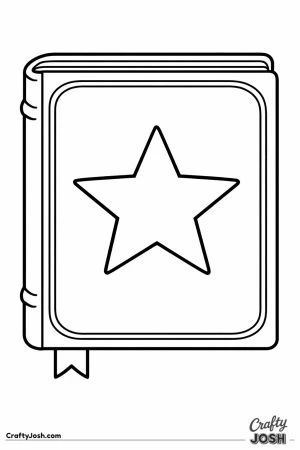 Big book with a single star shape on the cover