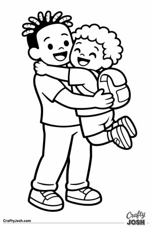 Big hug at the end of the first day