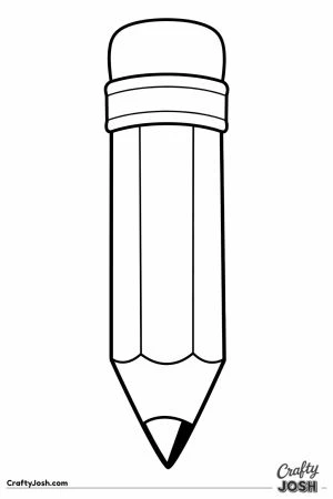 Big pencil standing tall with a chunky eraser on top