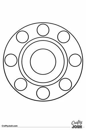Big round carpet with sitting spots around the edge