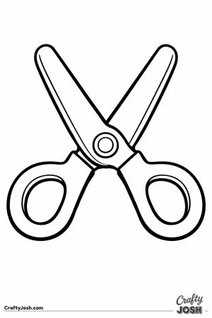 Big safety scissors held open in a wide shape