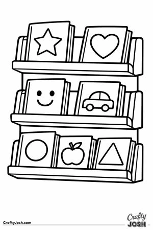 Book display rack with covers facing outward