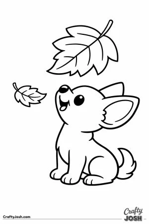 Chihuahua reaching up to catch a leaf