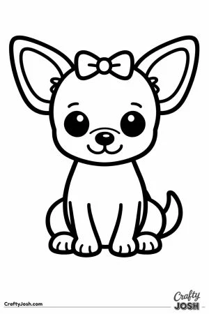 Chihuahua wearing a little bow on its head