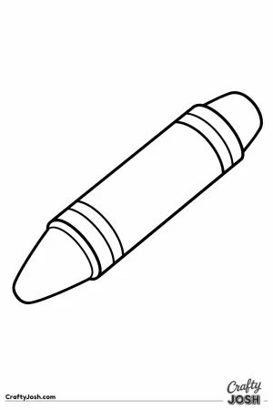 Chunky crayon lying across the page ready for coloring