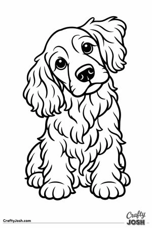 English cocker spaniel tilting its head to one side listening
