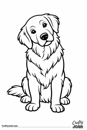 Golden retriever tilting its head to one side listening