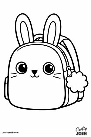 Kawaii bunny backpack with two tall ears