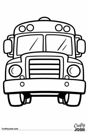 Looking up at a tall school bus from below