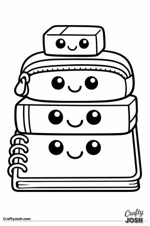Pile of kawaii school supplies stacked up together