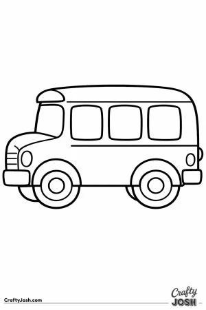 Snub nose school bus with a rounded front end