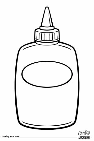 Squeezy glue bottle with a pointed nozzle cap