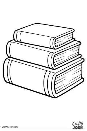 Stack of three chunky books piled one on top of another