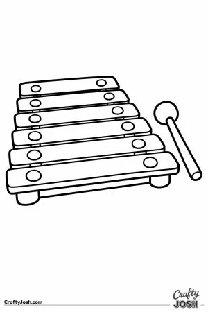 Toy xylophone with eight bars and a beater