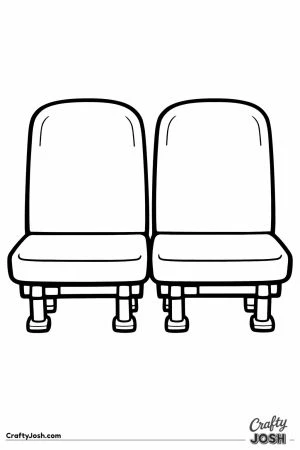 Two school bus seats side by side