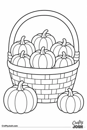 Basket of mini pumpkins