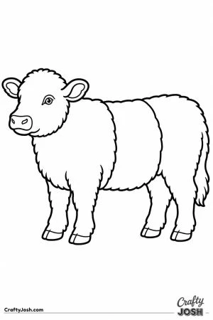 Belted cow with a wide stripe around its middle