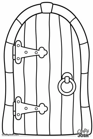 Big front door with a round knocker