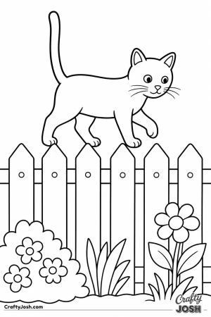 Black cat walking along a fence top