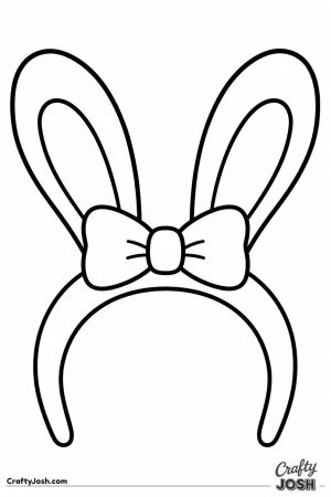 Bunny ears headband with a bow