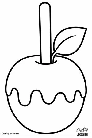 Caramel apple on a stick