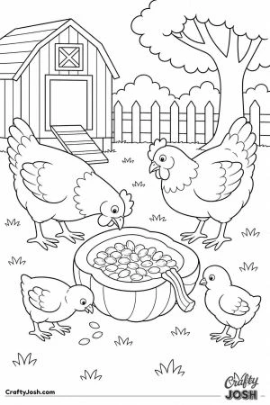 Chickens pecking at a pumpkin