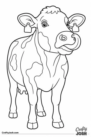 Cow licking its nose with its long tongue